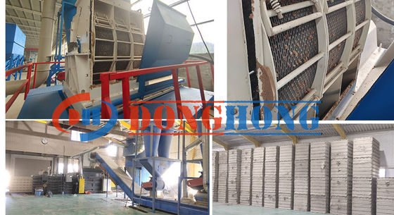 Высокая производительность 6000 кг Древесный порошок для производства кормов Металлический шредер Строительный мусоролом Автомобильные шины Двухствольный шредер