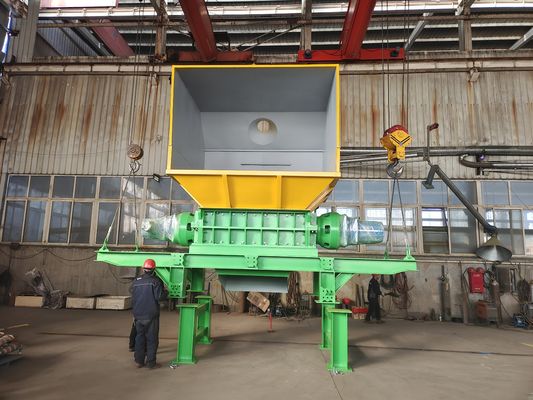 Мощность 110 кВт Двухосная дробилка алюминиевого лома универсальная и долговечная для измельчения